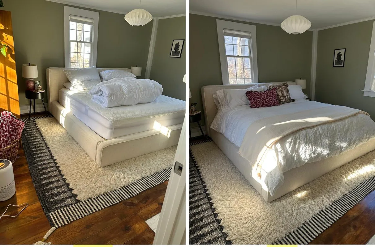 Before and after cleaning in Ayer, MA