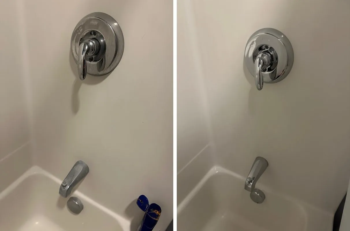 Before and after cleaning in Bolton, MA