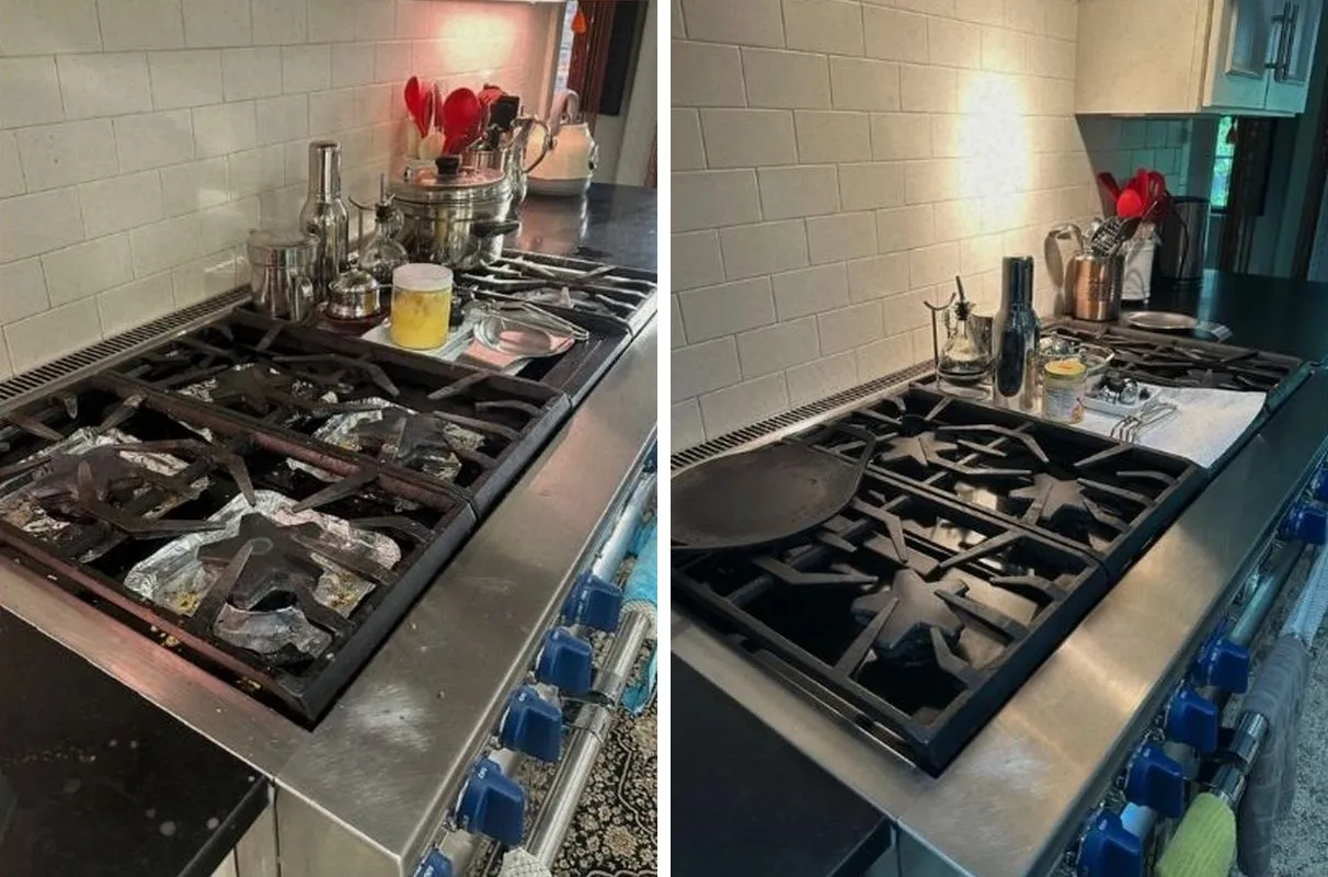 Before and after cleaning in Bolton, MA