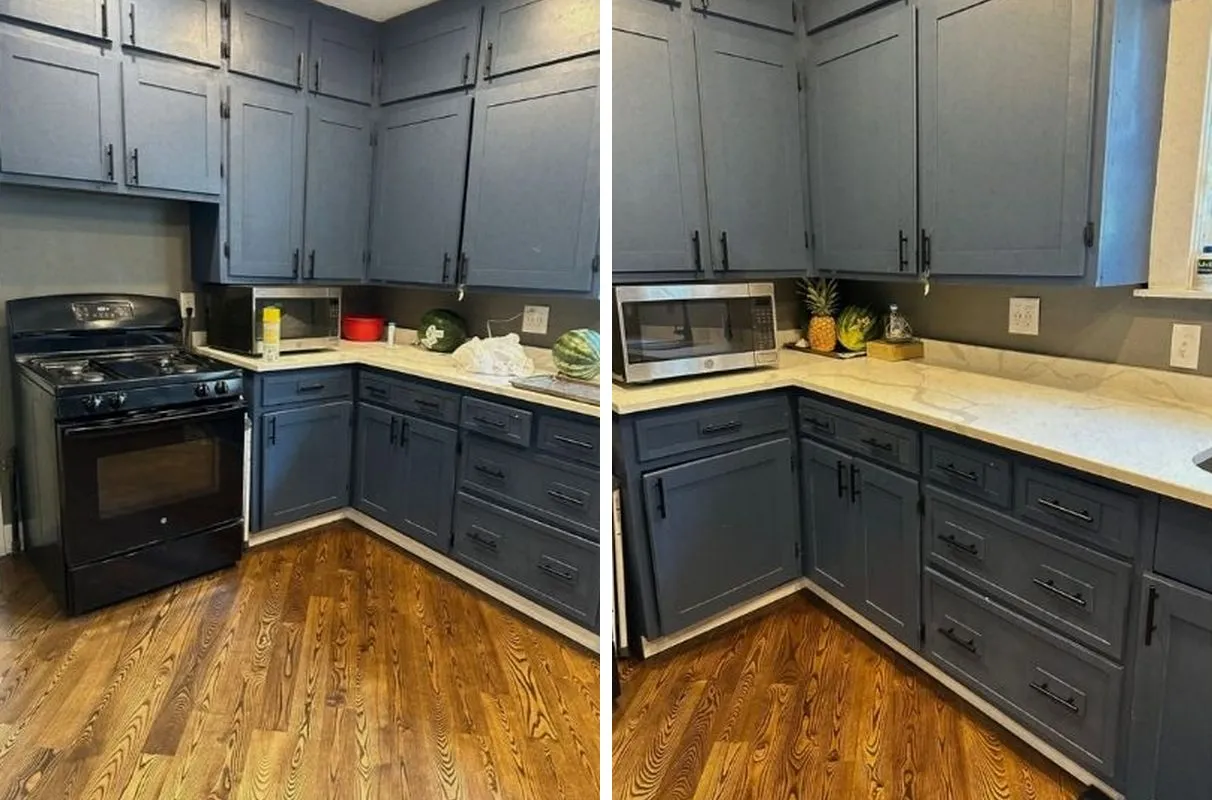 Before and after cleaning in Bolton, MA