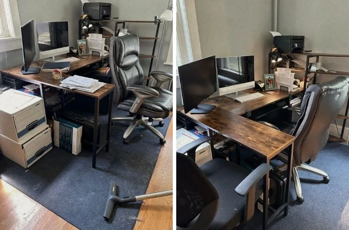 Before and after cleaning in Bolton, MA