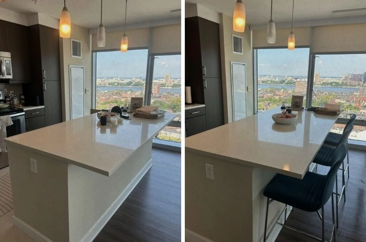 Before and after cleaning in Boston, MA