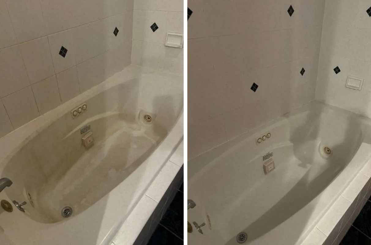 Before and after cleaning in Brookline, MA