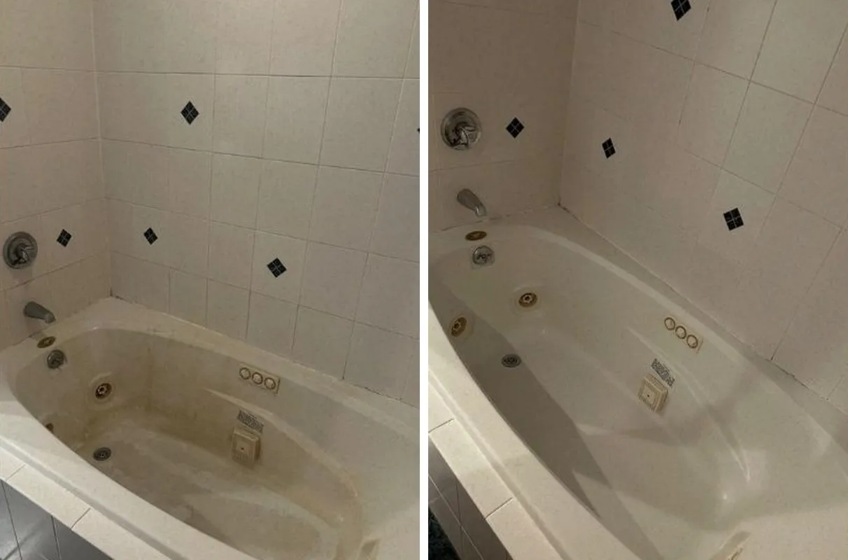 Before and after cleaning in Brookline, MA