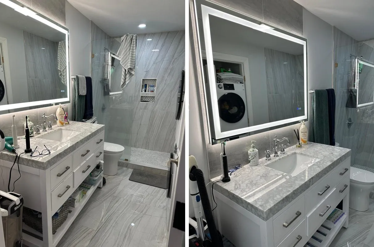 Before and after cleaning in East Boston, MA