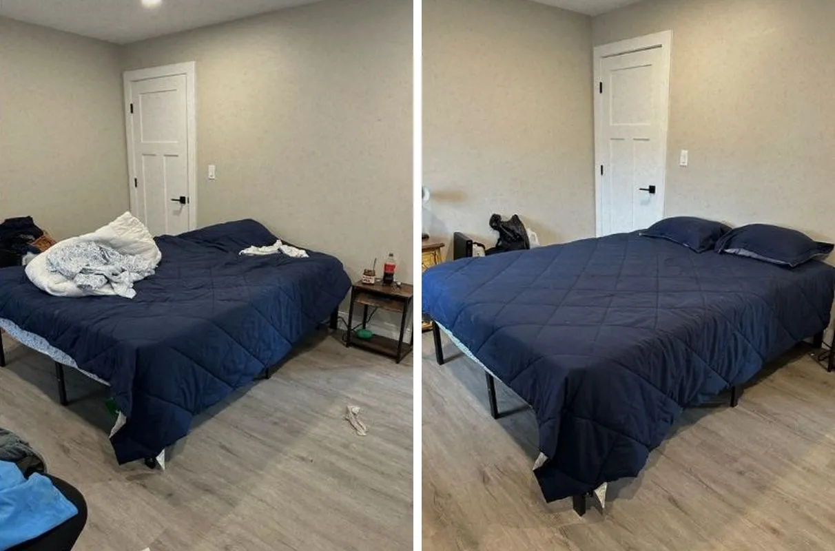 Before and after cleaning in East Boston, MA