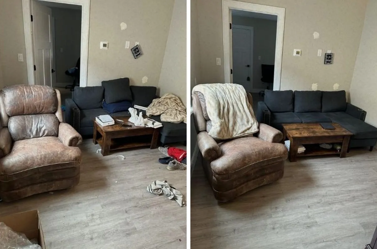 Before and after cleaning in East Boston, MA