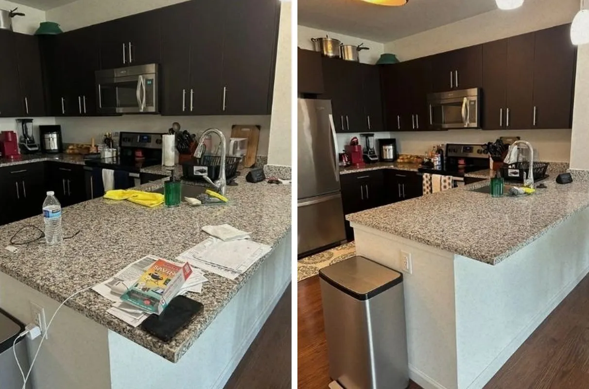 Before and after cleaning in Malden, MA