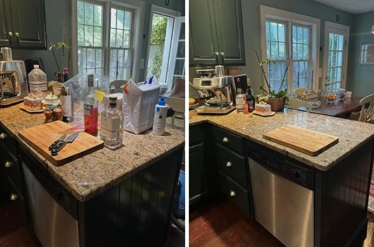 Before and after cleaning in Newburyport, MA