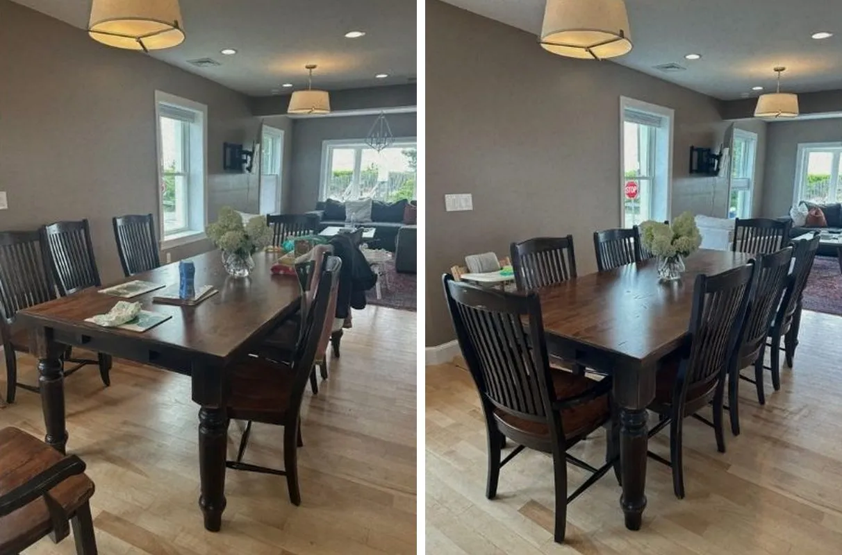 Before and after cleaning in Revere, MA