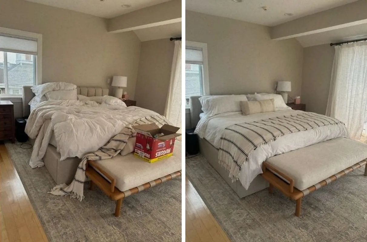Before and after cleaning in Revere, MA