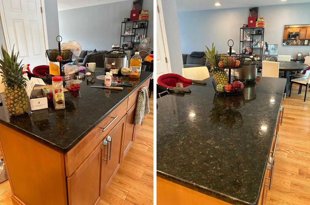 Before and after cleaning in Saugus, MA