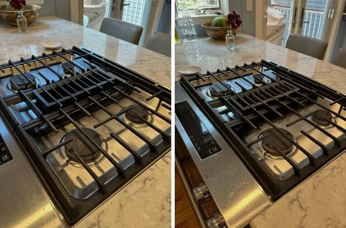 Before and after cleaning in South Boston, MA
