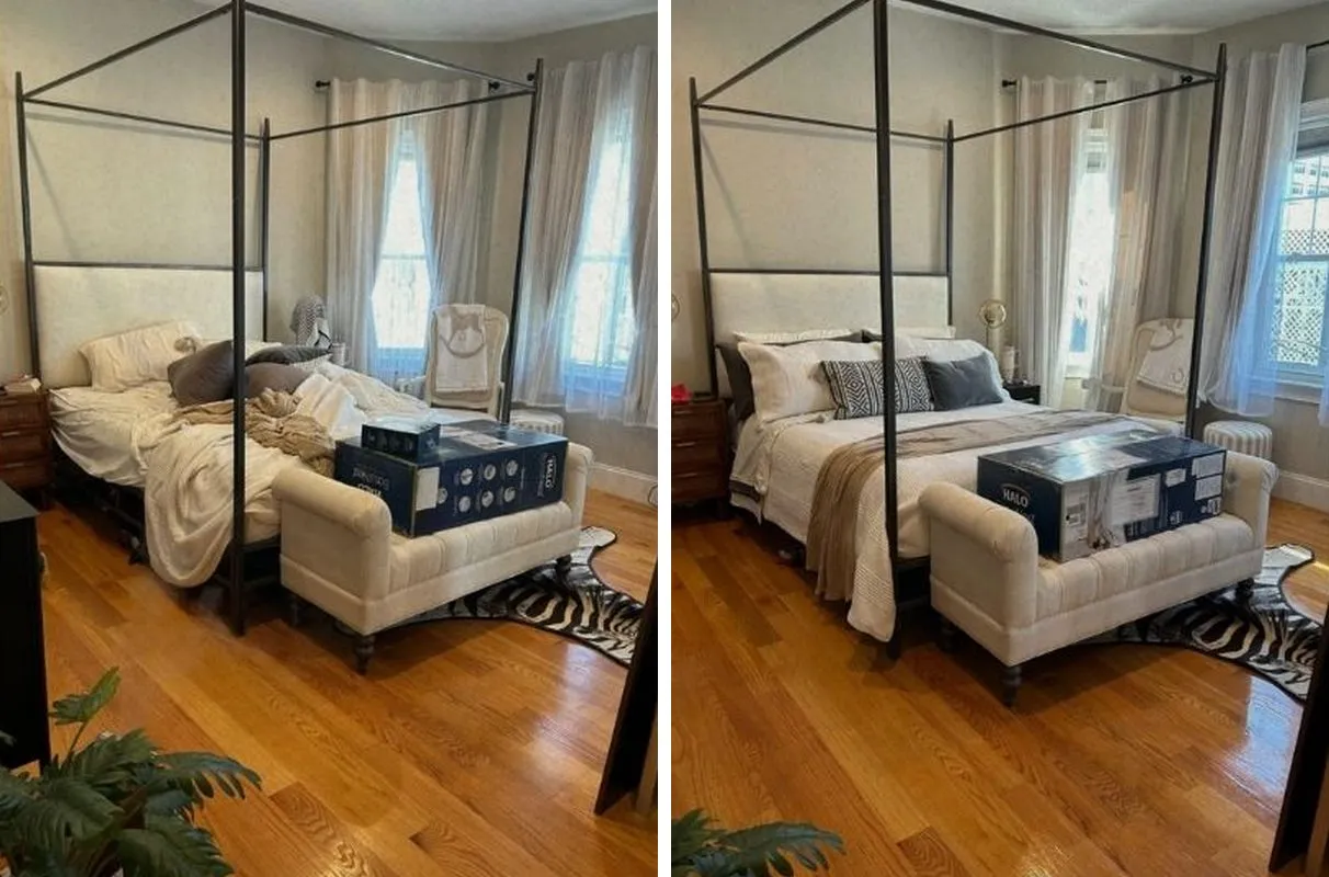 Before and after cleaning in South Boston, MA