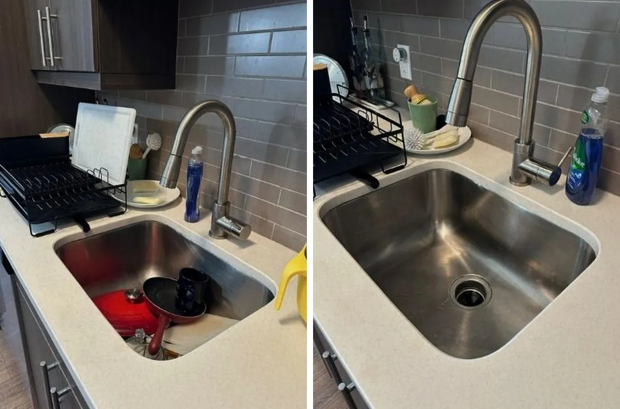 Before and after cleaning in Waltham, MA