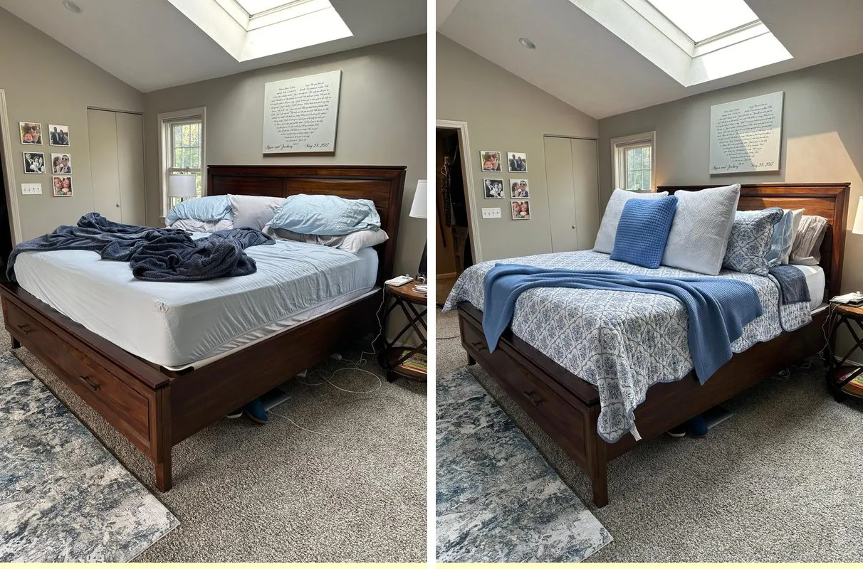 Before and after cleaning in Westford, MA