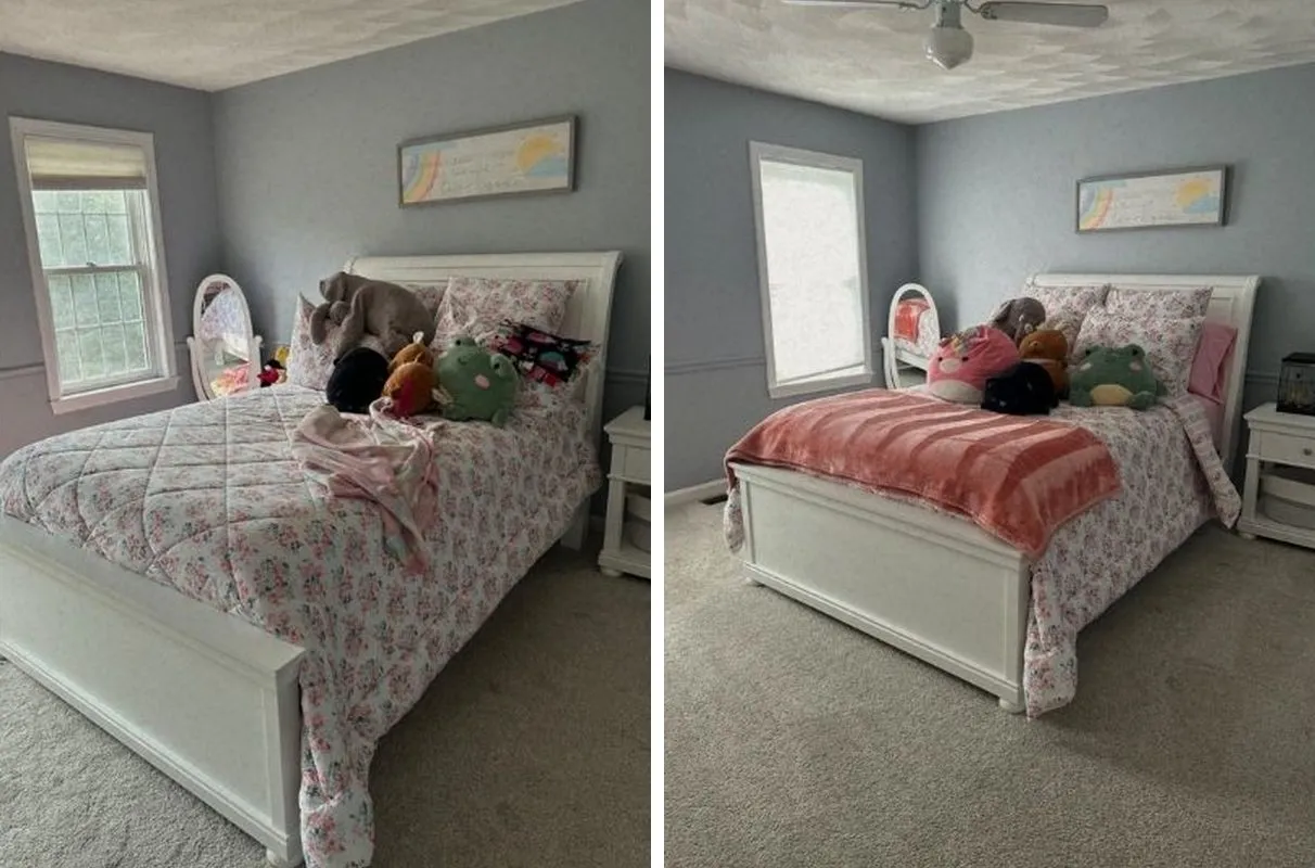 Before and after cleaning in Westford, MA